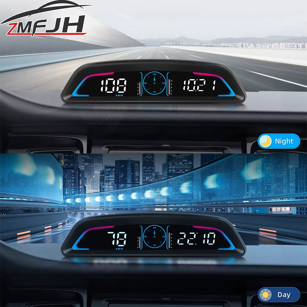 B3 G3 OBD/GPS HUD Display G19 Digital Speedometer with Alarm Function Speed Clock RPM Voltage Water Temperature Head up Display
