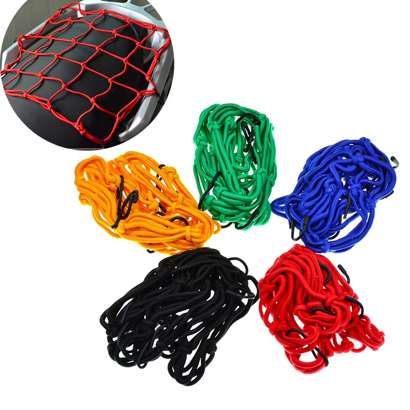 40X40Cm Universal Motorcycle Luggage Net Helmet Holder Mesh Storager Elastic Fuel Tank Net for Bike Cargo Organizer Nets