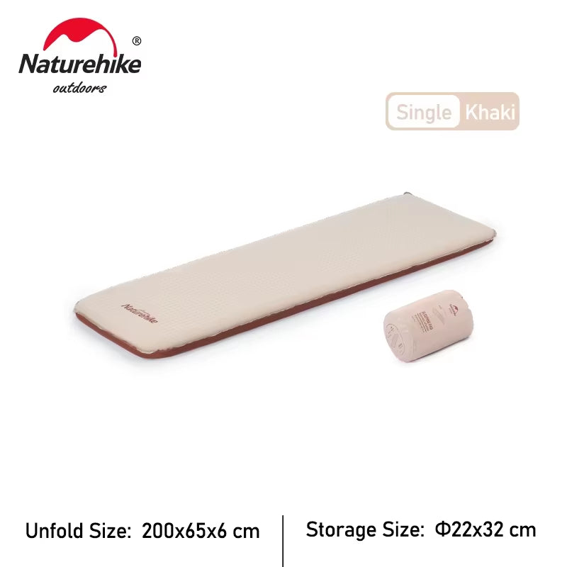 Air Mattress Self-Inflating Sponge Camping Mat Luxury Automatic Inflate Mats Inflatable Sleeping Cushion Pads