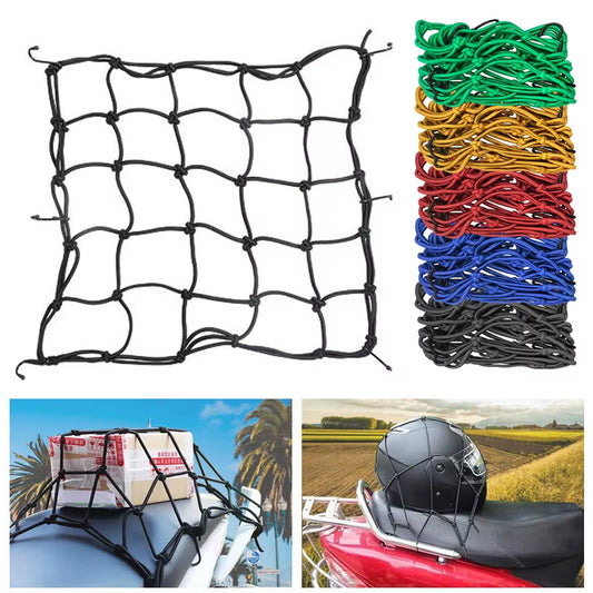 40X40Cm Universal Motorcycle Luggage Net Helmet Holder Mesh Storager Elastic Fuel Tank Net for Bike Cargo Organizer Nets
