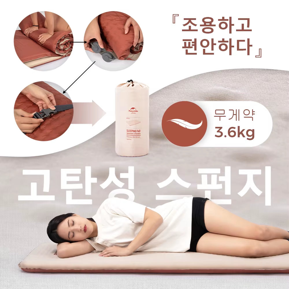 Air Mattress Self-Inflating Sponge Camping Mat Luxury Automatic Inflate Mats Inflatable Sleeping Cushion Pads