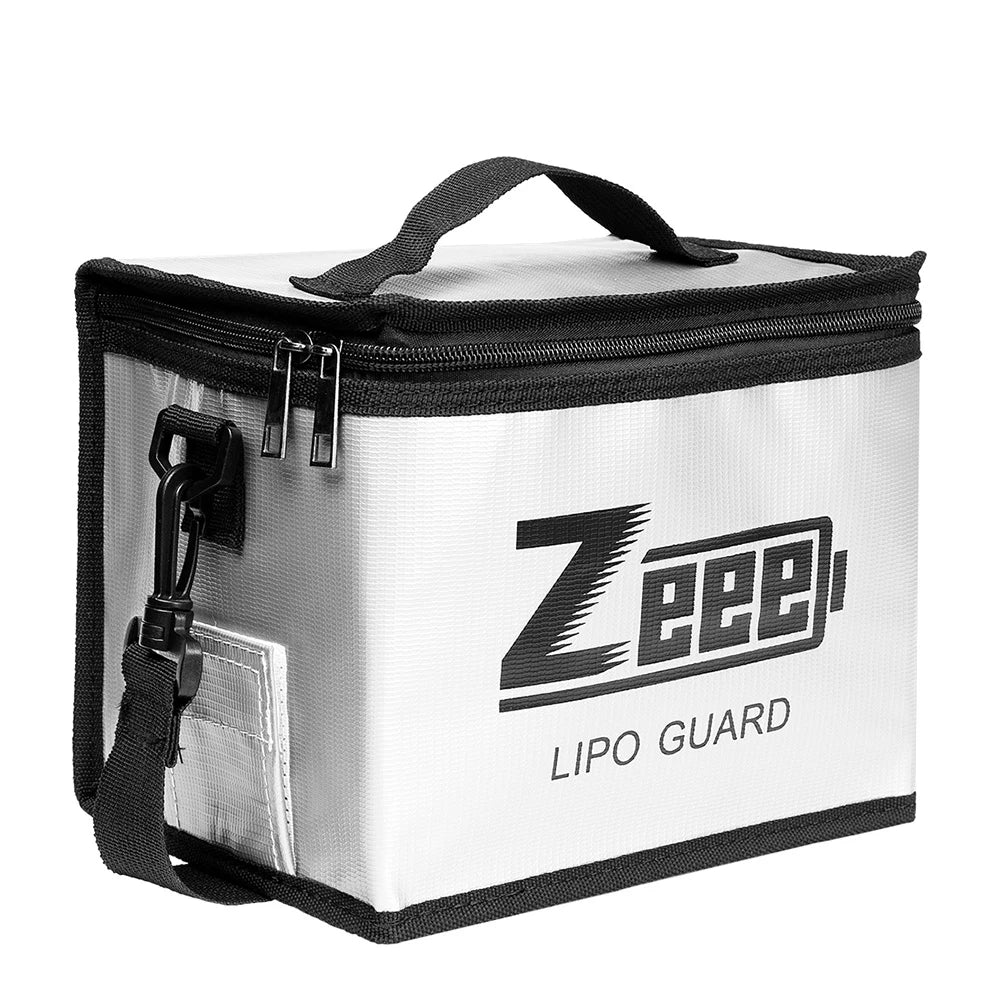 Zeee Lipo Battery Safe Bag 215*145*165mm Fireproof Explosionproof Bag RC Lipo Battery Fire Safe Guard Portable Storage Handbag