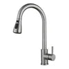 Contemporary Brushed Gold Kitchen Faucet With Smart Sensor Touch and Single Handle Mixer Design