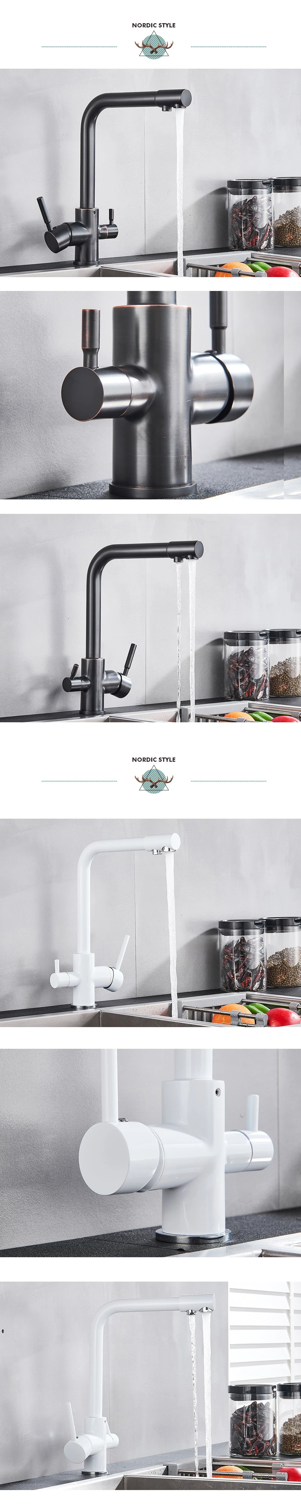 Filtered Kitchen Sink Faucets Drinking Water Filter Kitchen Faucet Sink Tap Hot Cold Water Tap For Kitchen