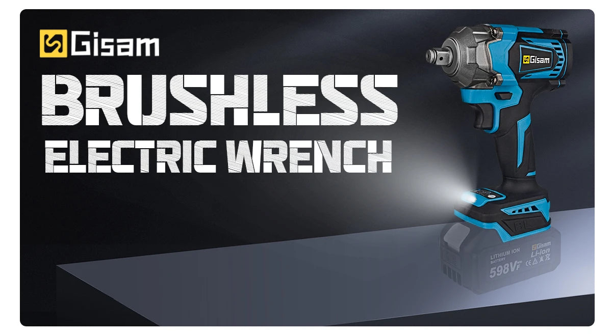 1200N.M Brushless Electric Impact Wrench 1/2 Inch Cordless Wrench Screwdriver Power Tools Without Battery For Makita 18V Battery