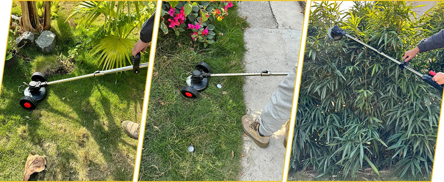 Conentool 24V Cordless Strimmer - Lawn Mower Garden Strimmers with 2 * 2000mAh Batteries and 15 Blades, Grass Trimmers