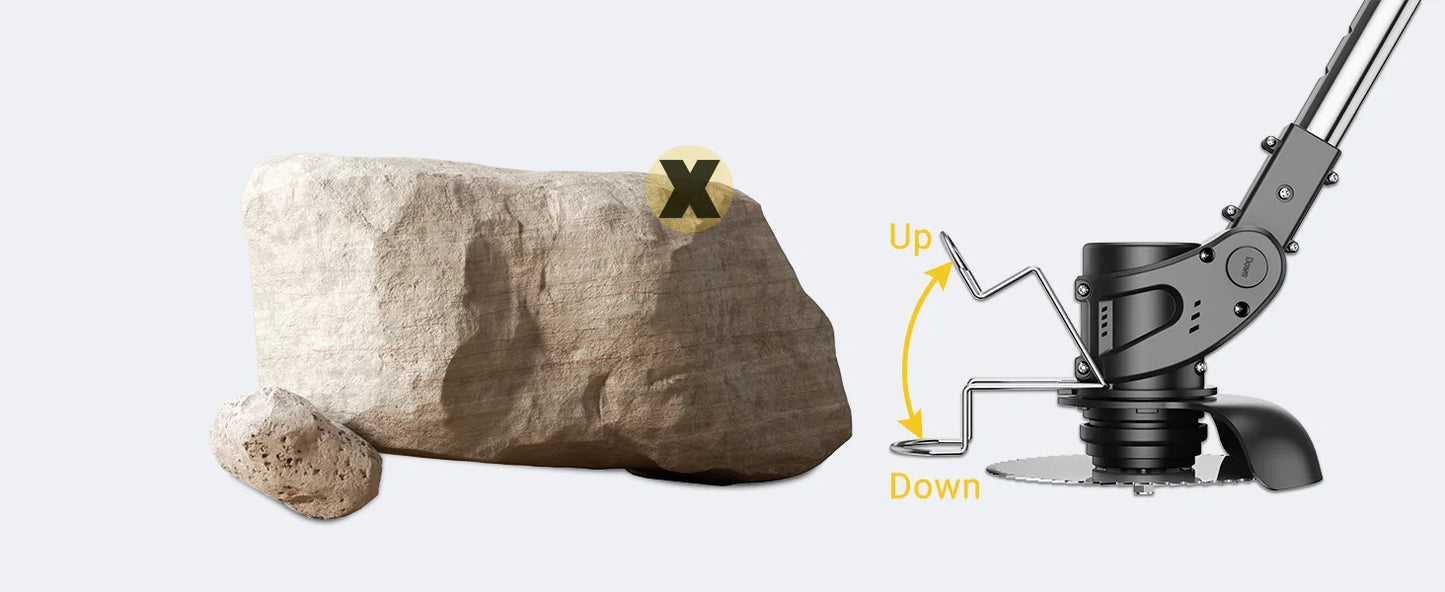 Conentool 24V Cordless Strimmer - Lawn Mower Garden Strimmers with 2 * 2000mAh Batteries and 15 Blades, Grass Trimmers