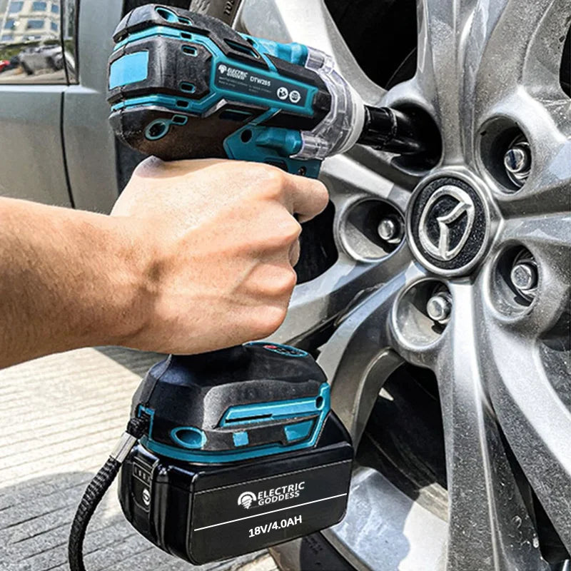 TW285 520N.m Brushless Electric Impact Wrench 1/2 Inch Cordless Wrench Car Repair Socket Power Tool for Makita 18V Battery Pin