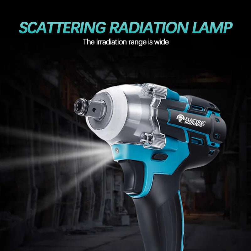 TW285 520N.m Brushless Electric Impact Wrench 1/2 Inch Cordless Wrench Car Repair Socket Power Tool for Makita 18V Battery Pin