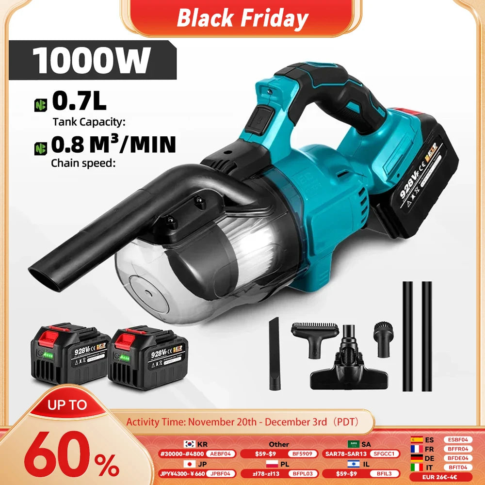 NEWBENY Electric Vacuum Cleaner Cordless Portable Efficient Household Industrial Construction Clean Tools For Makita Battery Pin