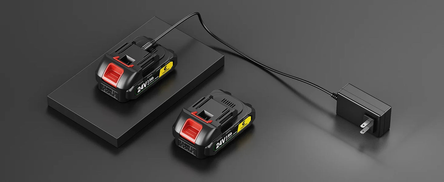 Conentool 24V Cordless Strimmer - Lawn Mower Garden Strimmers with 2 * 2000mAh Batteries and 15 Blades, Grass Trimmers