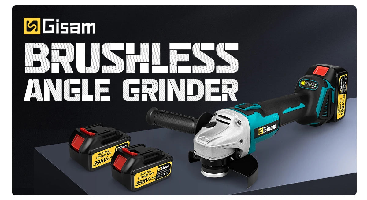 Gisam 125MM Brushless Electric Angle Grinder Variable Speed M14 Cutting Machine Woodworking Tool for Makita 18v Battery Pin