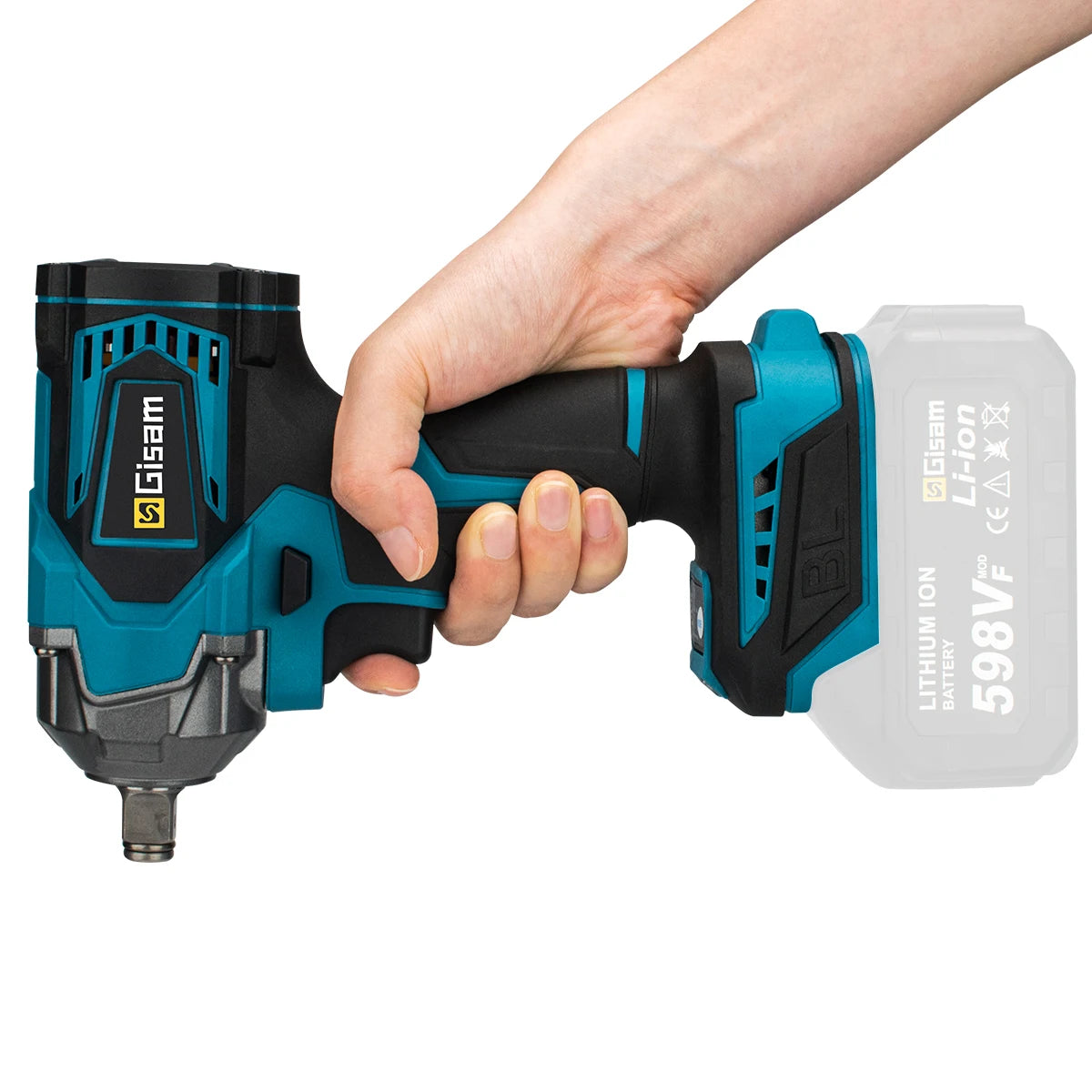 1200N.M Brushless Electric Impact Wrench 1/2 Inch Cordless Wrench Screwdriver Power Tools Without Battery For Makita 18V Battery