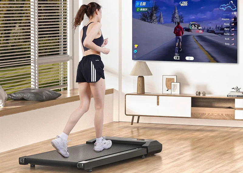 300 Ibs Weight Capacity 2.5 HP 2 in 1 Portable Treadmill for Home with Remote Control LED Display Walking Pad Treadmill