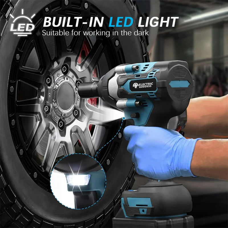 1800NM Cordless Electric Impact Wrench Compact Model Brushless Motor Lithium Electric Drive For 21V Makita Battery Pin