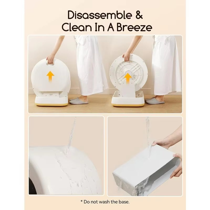 Hot Sell.Self-Cleaning Cat Litter Box, Advanced Safety System Automatic Cat Litter Box Perfect for Multi Cats.Free Shipping.