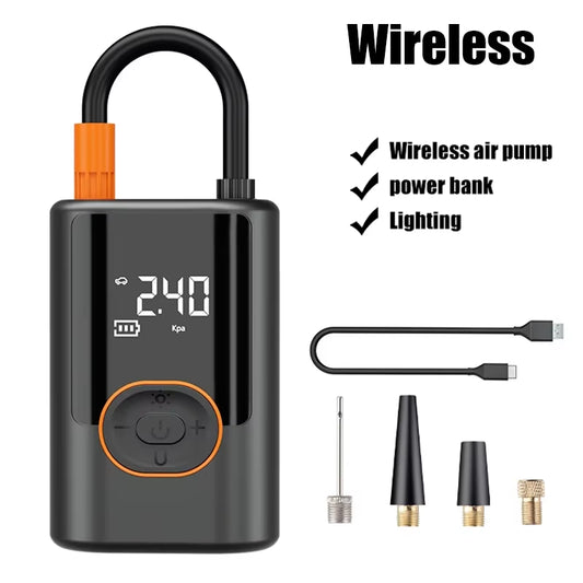 Wireless Car Inflator Pump Mini Portable Air Pump Fast Inflation Boost Electric Air Compressor for Motorcycle Bicycle Ball