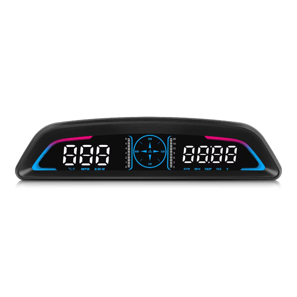 B3 G3 OBD/GPS HUD Display G19 Digital Speedometer with Alarm Function Speed Clock RPM Voltage Water Temperature Head up Display