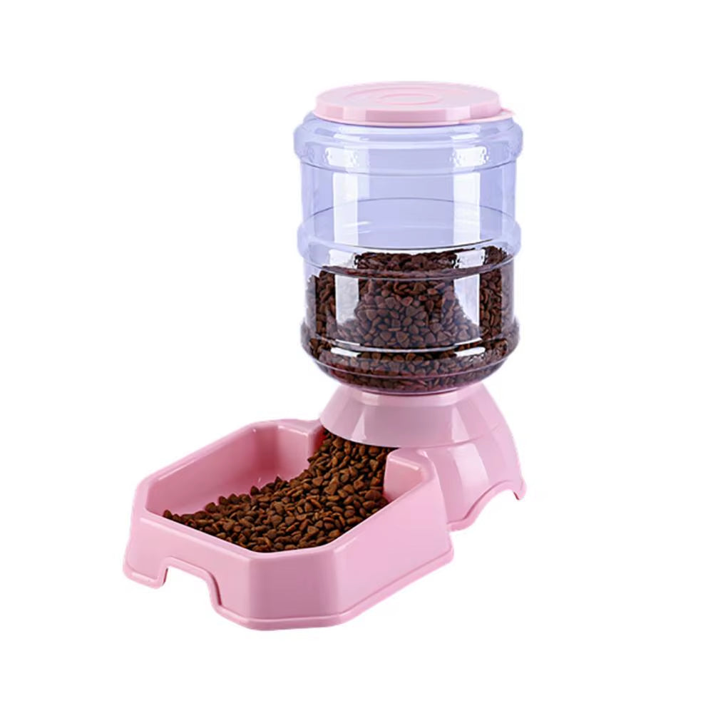 3.8 L Automatic Pet Feeder Dog Cat Drinking Bowl Large Capacity Water Food Holder Dispenser Detachable Feeding Fountain BPA Free