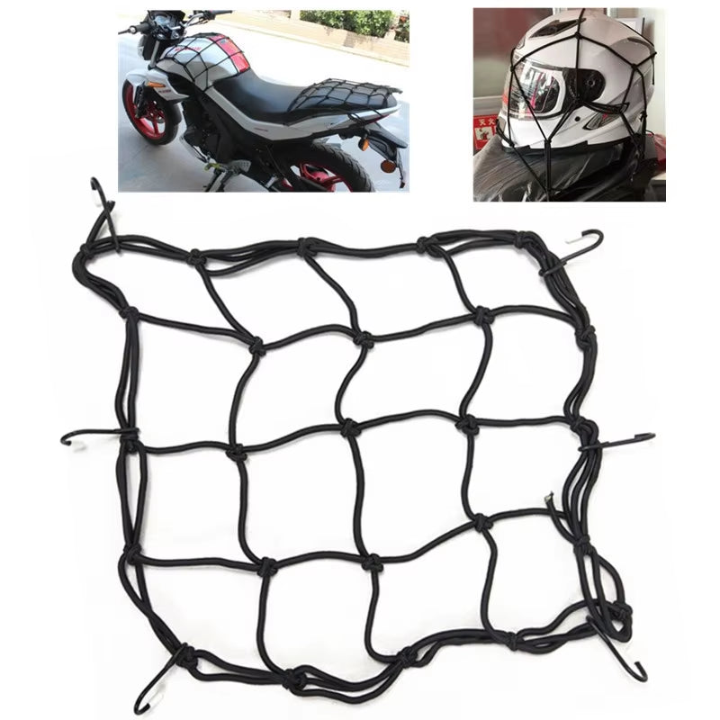 40X40Cm Universal Motorcycle Luggage Net Helmet Holder Mesh Storager Elastic Fuel Tank Net for Bike Cargo Organizer Nets